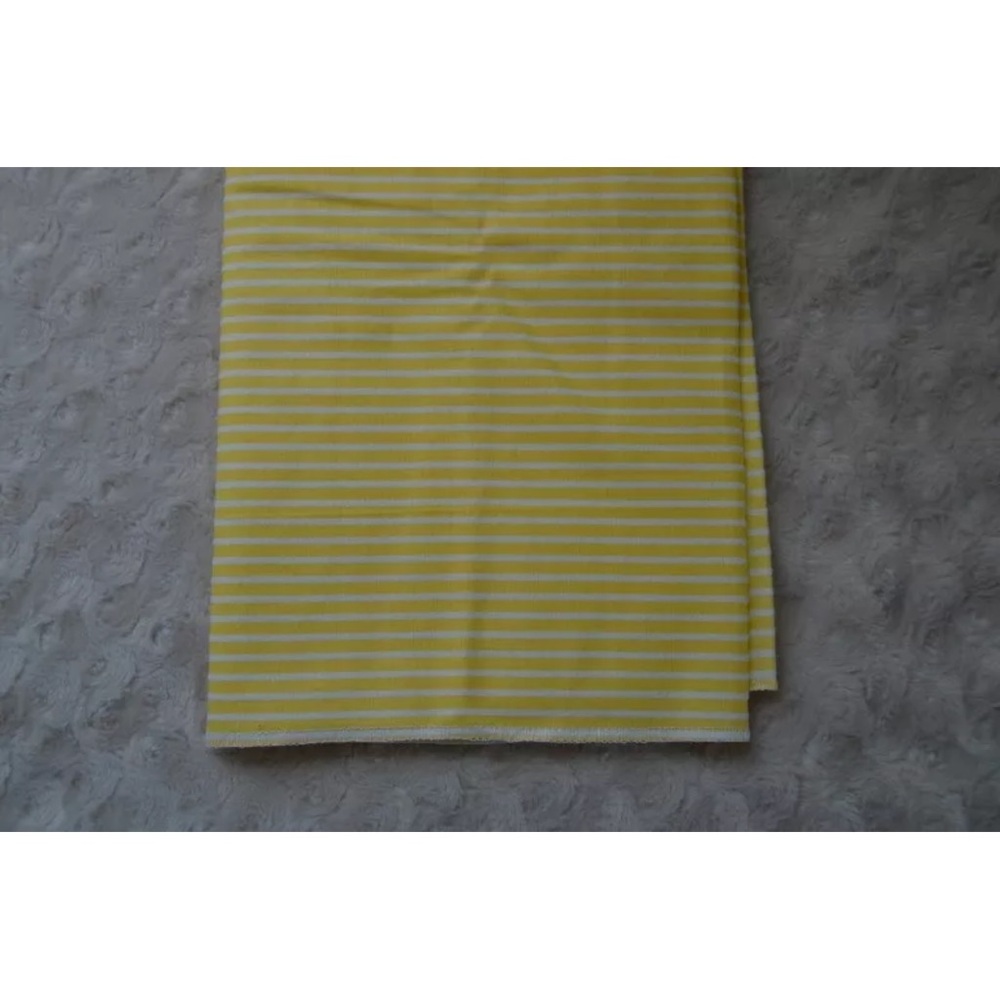 Child of Mine Carter's Yellow White Stripe Flannel Receiving Baby Blanket Lovey